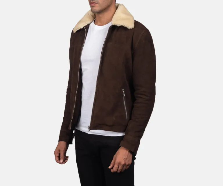 Coffner Brown Shearling Fur Jacket — view 2