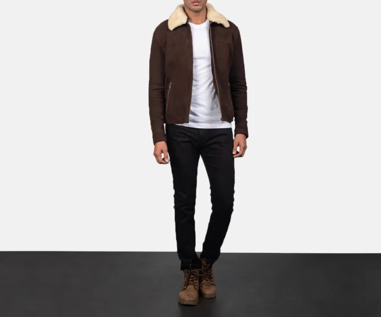 Coffner Brown Shearling Fur Jacket — view 3