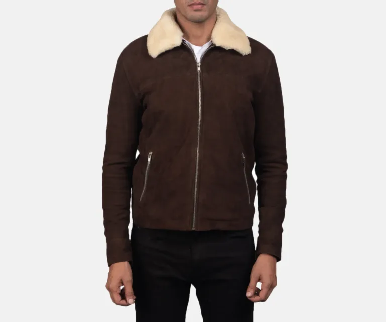 Coffner Brown Shearling Fur Jacket — view 4