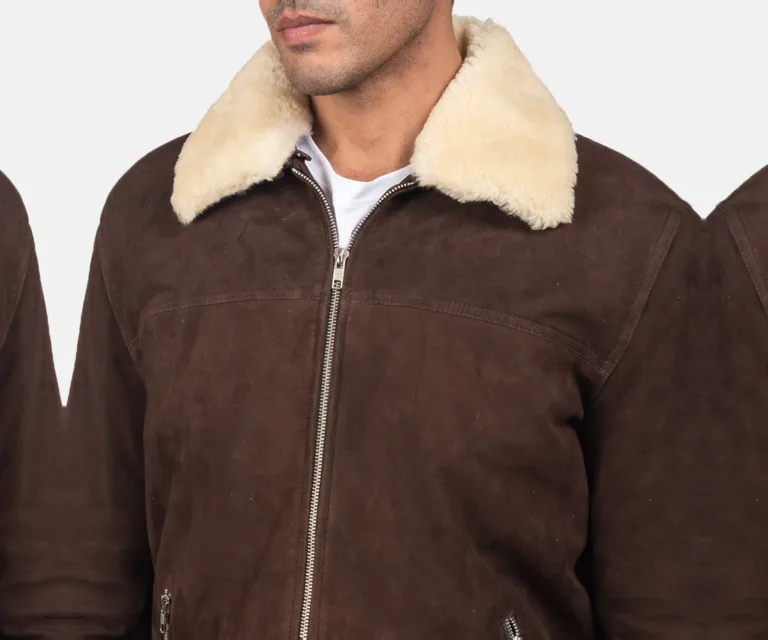 Coffner Brown Shearling Fur Jacket — view 5