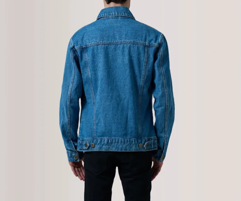 Conard Blue Denim Trucker Jacket — Rear Angle View