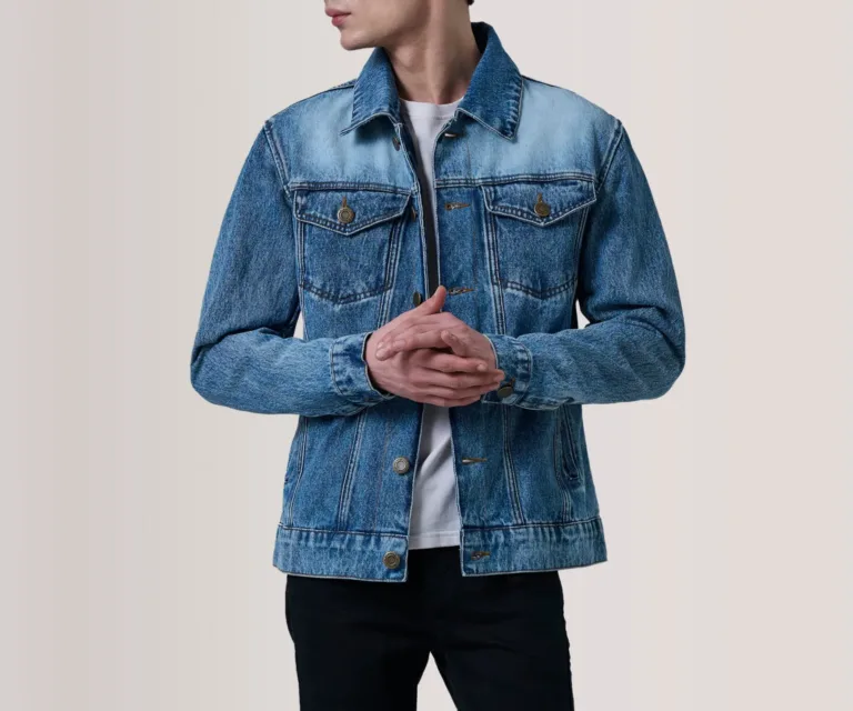 Conard Ice Blue Denim Trucker Jacket — Front Hero View