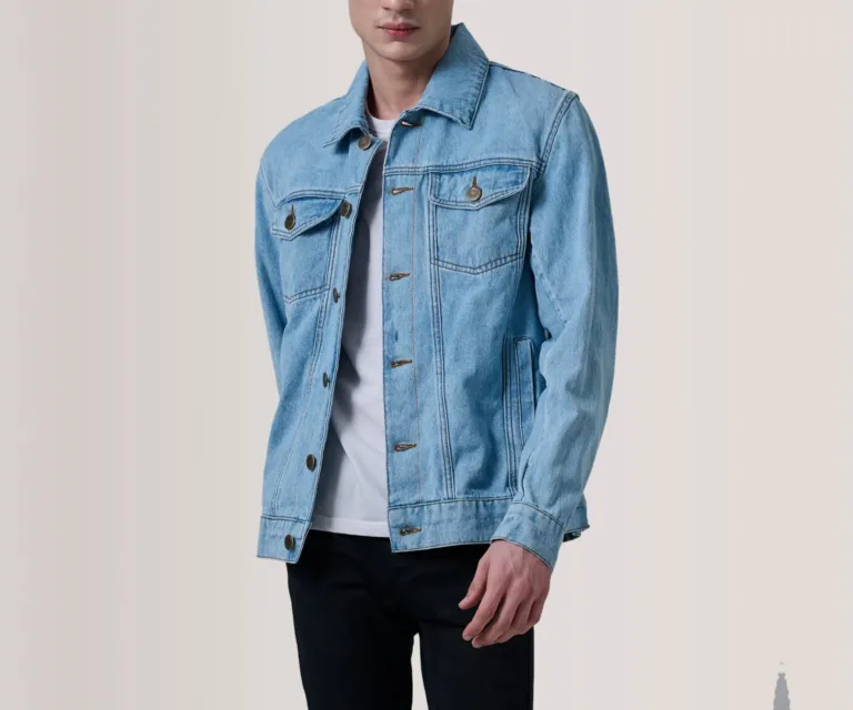 Conard Light Blue Denim Trucker Jacket — Front Hero View