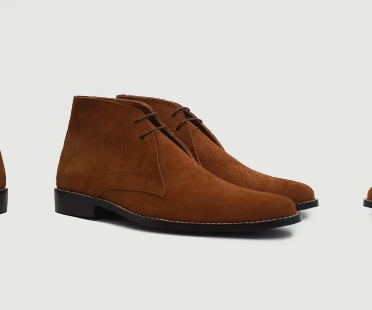 Corry Chukka Brown Suede Leather Boots Handcrafted Men's Footwear — Lateral Profile Hero View