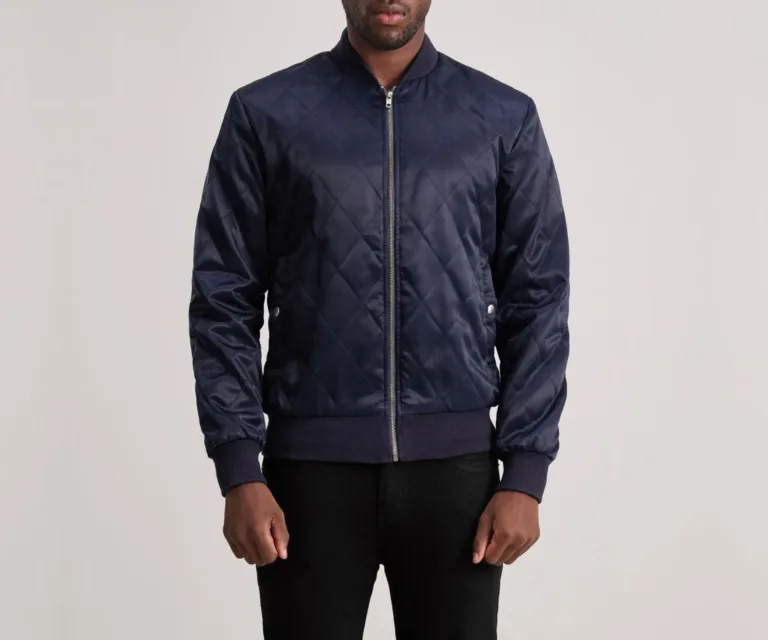 Danson Quilted Blue Varsity Jacket