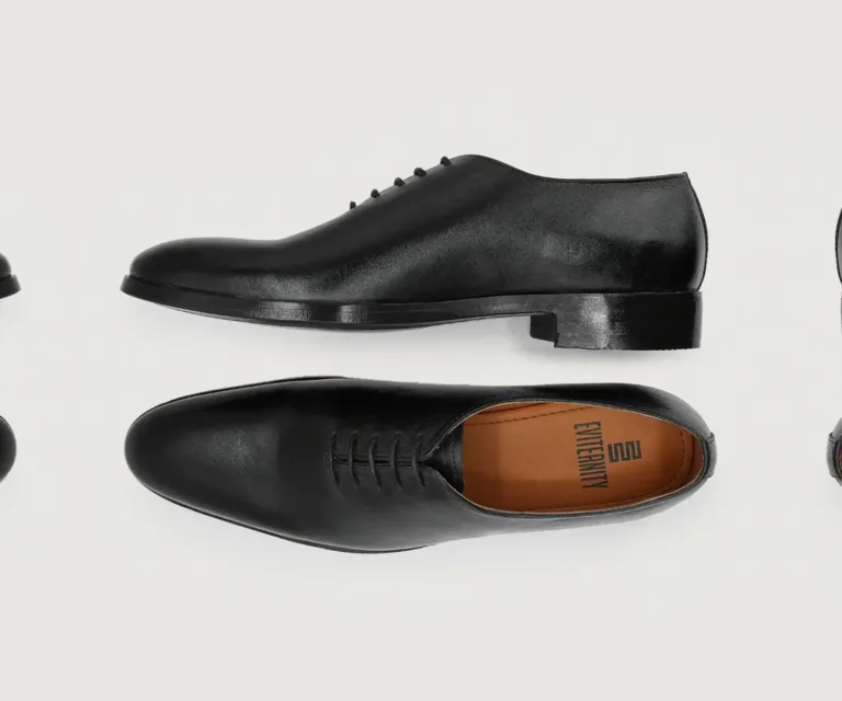 Director Wholecut Black Leather Shoes Handcrafted Men's Footwear — Toe Cap & Vamp Detail