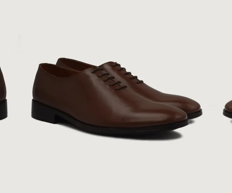 Director Wholecut Brown Leather Shoes Handcrafted Men's Footwear — Lateral Profile Hero View