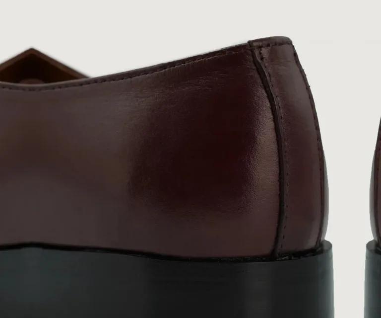 Director Wholecut Maroon Leather Shoes Handcrafted Men's Footwear — Outsole Tread & Seam Craftsmanship