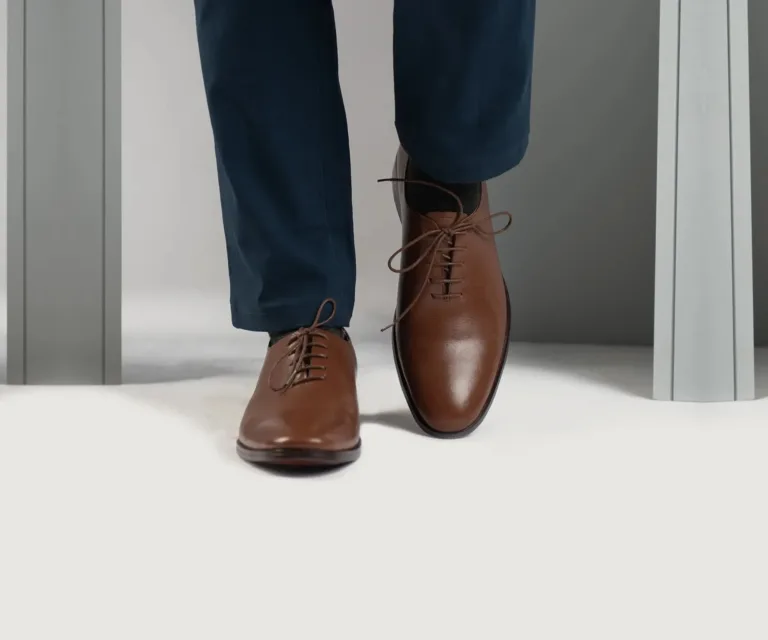 Director Wholecut Tan Leather Shoes Handcrafted Men's Footwear — Complete Pair Presentation