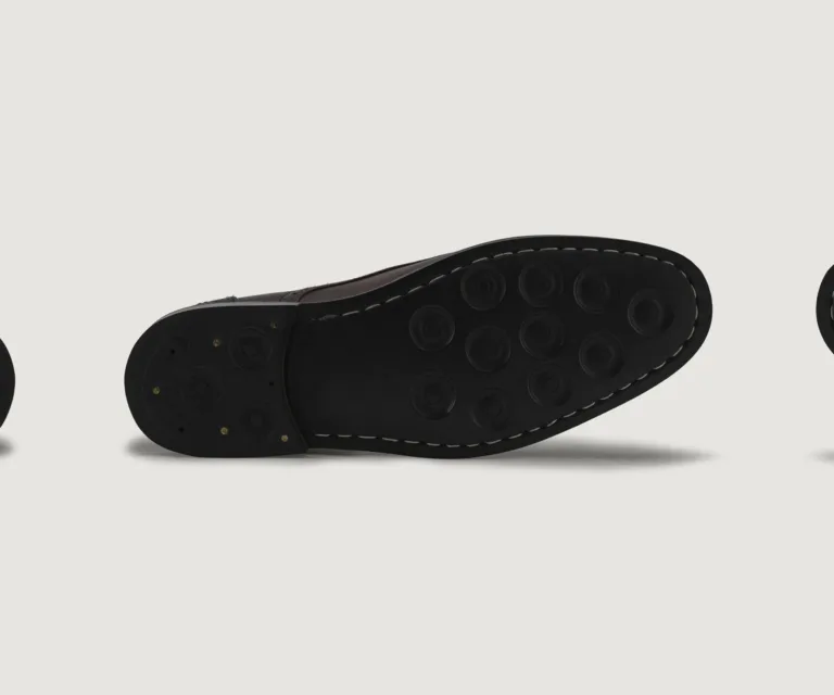 Dirk Brogues Derby Brown Leather Shoes - StudGuard Handcrafted Men's Footwear — Outsole Tread & Seam Craftsmanship