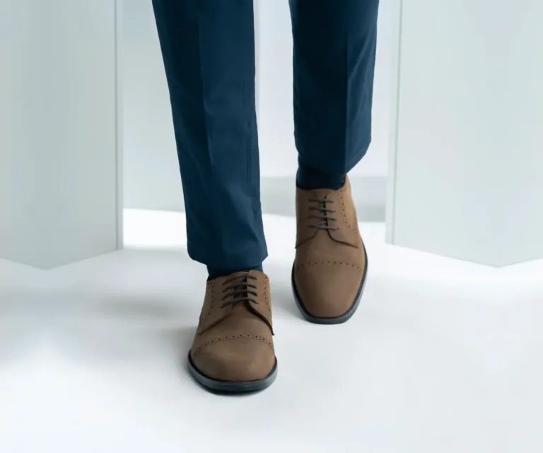 Dirk Brogues Derby Brown Oil Pullup Leather Shoes - StudGuard Handcrafted Men's Footwear — Complete Pair Presentation