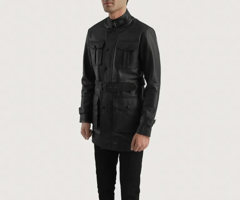 Dolf Black Leather Jacket — view 2