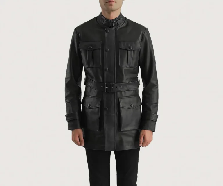 Dolf Black Leather Jacket — view 3