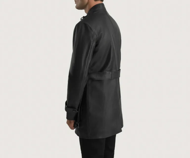 Dolf Black Leather Jacket — view 4