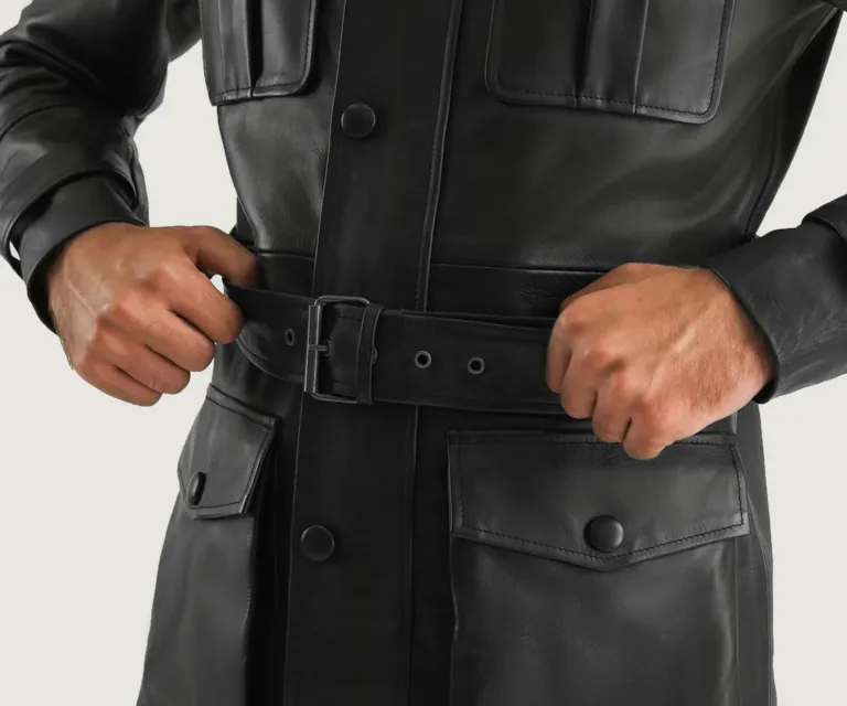 Dolf Black Leather Jacket — view 5