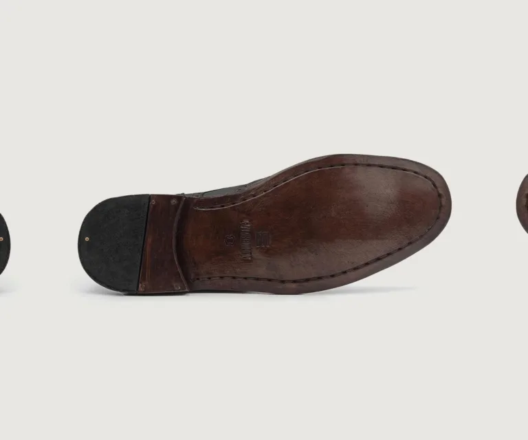 Duster Brogues Derby Black Nubuck Leather Boots Handcrafted Men's Footwear — Complete Pair Presentation