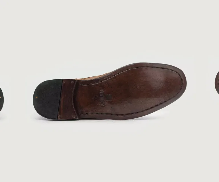 Duster Brogues Derby Brown Nubuck Leather Boots Handcrafted Men's Footwear — Complete Pair Presentation