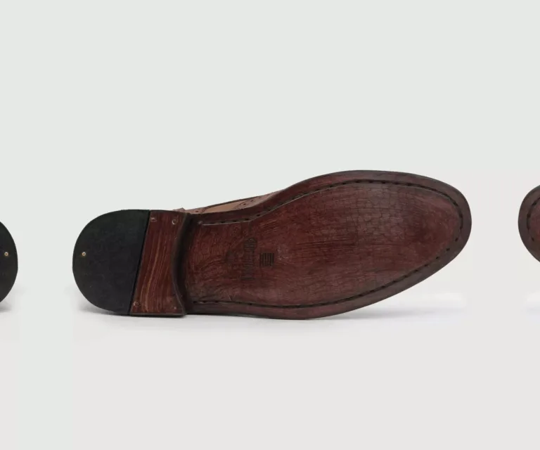 Duster Brogues Derby Oil Pull-up Brown Leather Boots Handcrafted Men's Footwear — Complete Pair Presentation