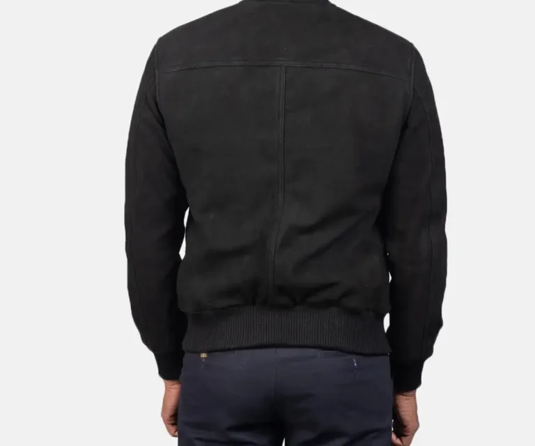 Eaton Black Suede Bomber Jacket — view 6