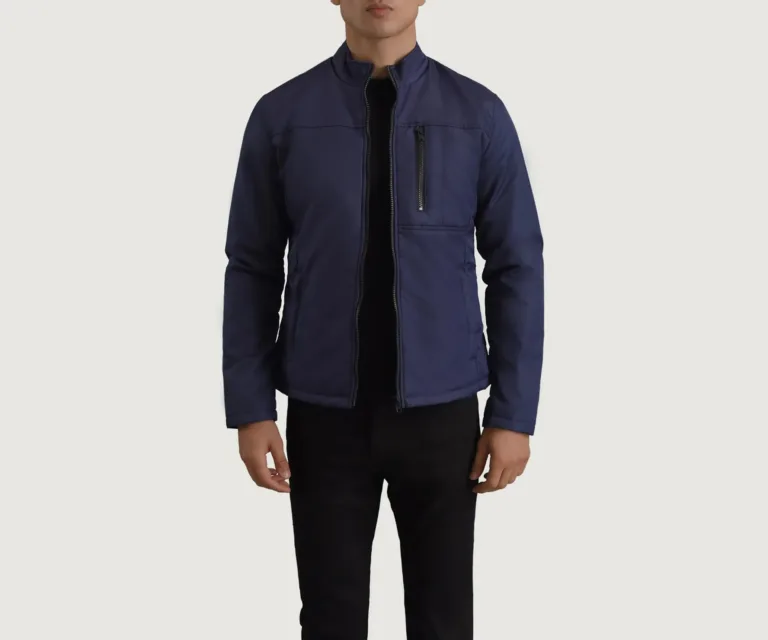 Elliot Blue Lightweight Jacket — Front Open Hero Presentation