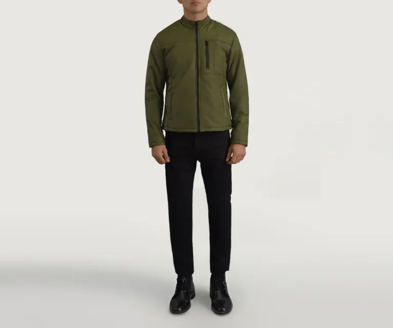 Elliot Green Lightweight Jacket — Full-Length Model Editorial Presentation