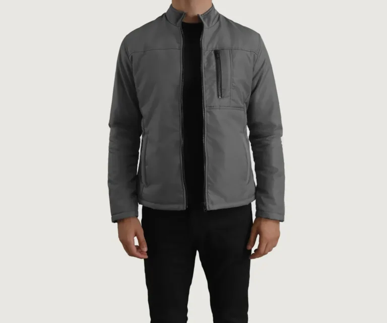 Elliot Grey Lightweight Jacket — Front Open Hero Presentation