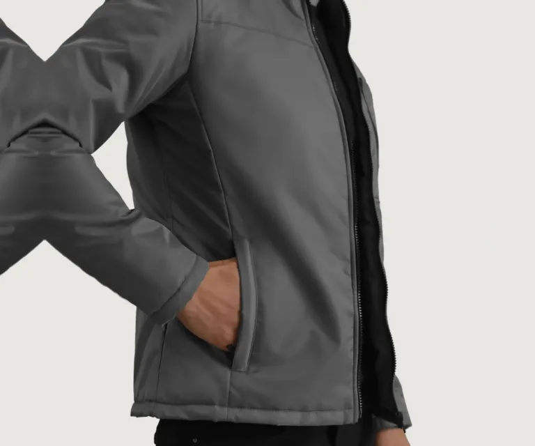 Elliot Grey Lightweight Jacket — Full-Length Model Editorial Presentation