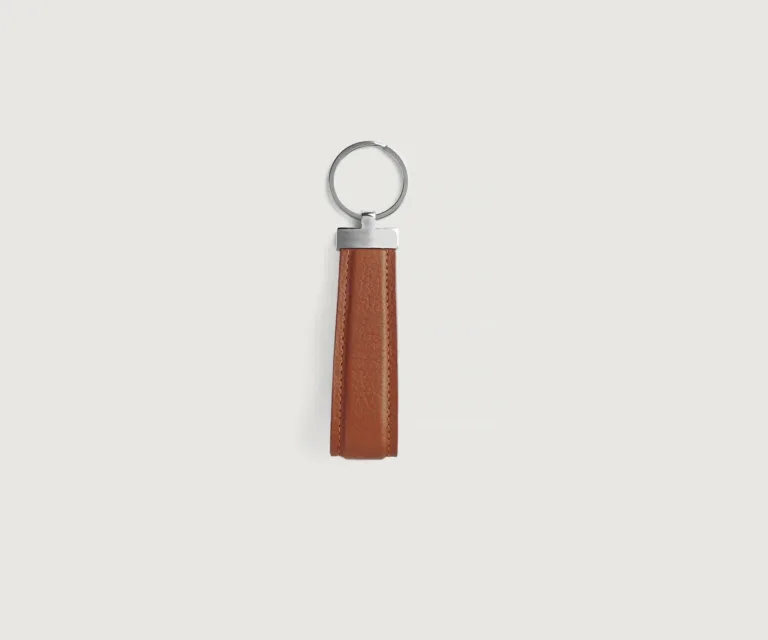Elroy Brown Leather Keychain Luxury Handcrafted Leather Accessory / Gift — Hero Product Display
