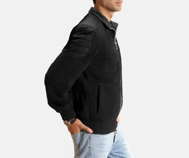 Ethan Hybrid Suede Bomber Jacket — view 2