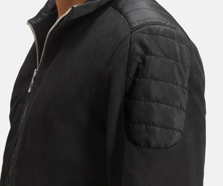 Ethan Hybrid Suede Bomber Jacket — view 4