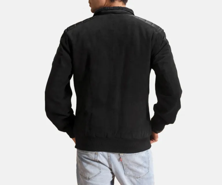 Ethan Hybrid Suede Bomber Jacket — view 5