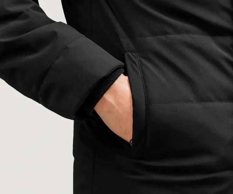 Exton Black Hooded Down Puffer Jacket — view 5