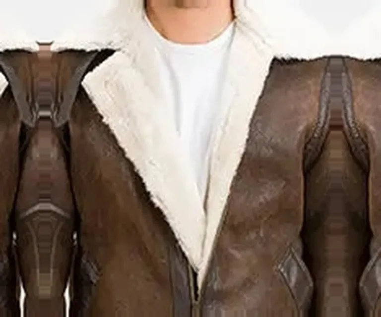 Forest Double Face Shearling Jacket — Macro Detail Fur Lining, Leather Grain & Buckles