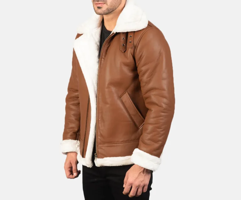 Francis B-3 Brown Leather Bomber Jacket — view 2