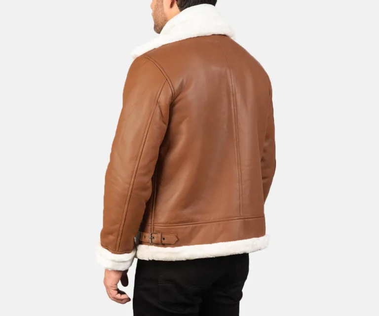 Francis B-3 Brown Leather Bomber Jacket — view 5