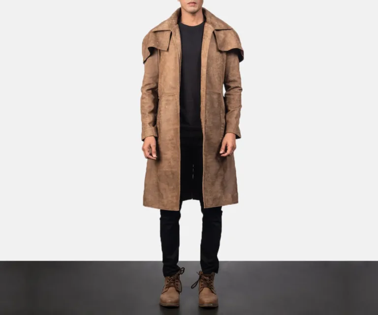 [FS] Army Brown Leather Duster — Hero Presentation