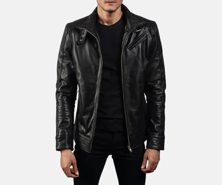 [FS] Legacy Black Leather Biker Jacket — Hero Presentation