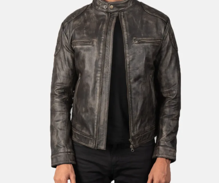 Gatsby Distressed Brown Leather Jacket