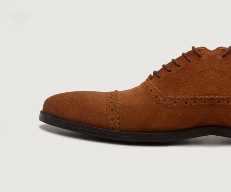 Greyson Brogues Oxford Brown Suede Leather Shoes Handcrafted Men's Footwear — Outsole Tread & Seam Craftsmanship