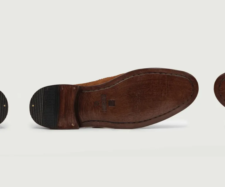 Greyson Brogues Oxford Brown Suede Leather Shoes Handcrafted Men's Footwear — Complete Pair Presentation