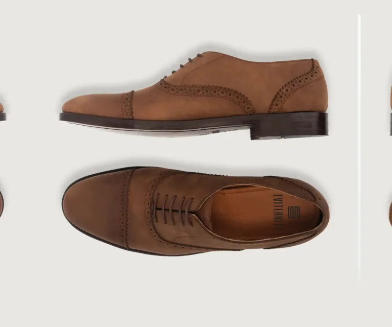 Greyson Brogues Oxford Oil Pull-up Brown Leather Shoes Handcrafted Men's Footwear — Toe Cap & Vamp Detail