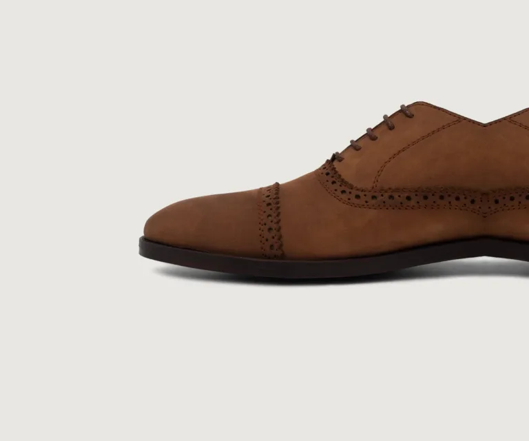 Greyson Brogues Oxford Oil Pull-up Brown Leather Shoes Handcrafted Men's Footwear — Outsole Tread & Seam Craftsmanship