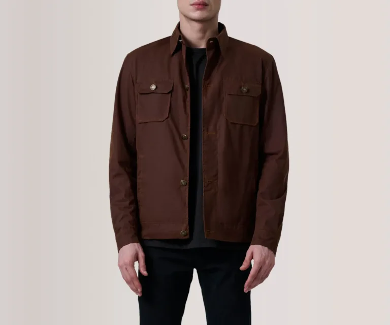 Irwin Brown Waxed Canvas Field Jacket — Front Hero View