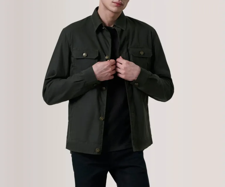 Irwin Olive Waxed Canvas Field Jacket — Front Hero View