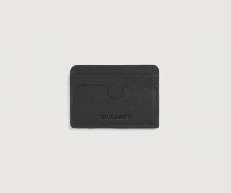 Karl Black Leather Card Holder Luxury Handcrafted Leather Accessory / Gift — Hero Product Display