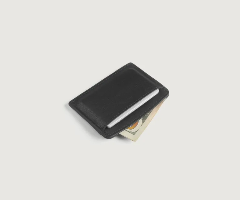 Karl Black Leather Card Holder Luxury Handcrafted Leather Accessory / Gift — Card Capacity & Daily Organization