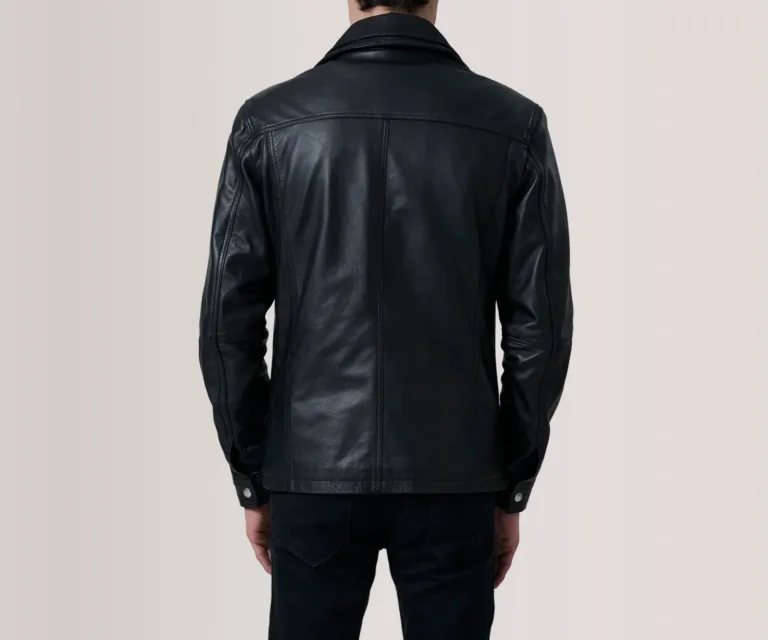 Klen Black Classic Jacket — Rear Back View & Clean Hemline