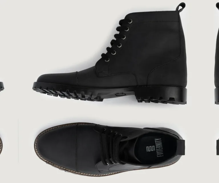 Knight Derby Black Matte Nubuck Leather Boots - TerraGrip Handcrafted Men's Footwear — Toe Cap & Vamp Detail