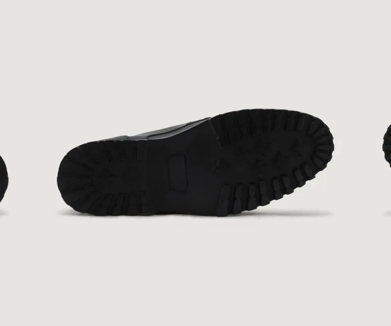 Knight Derby Matte Black Pullup Leather Boots - TerraGrip Handcrafted Men's Footwear — Outsole Tread & Seam Craftsmanship