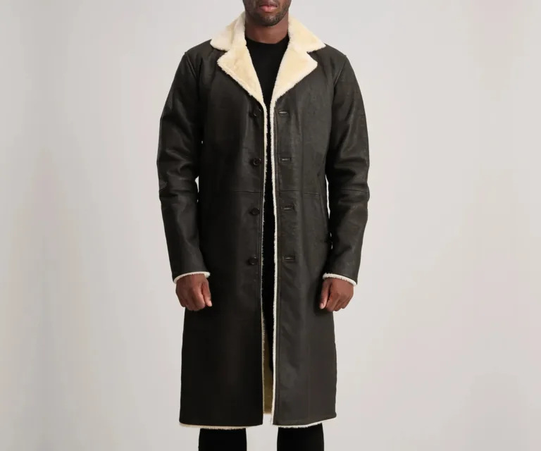 Kolby Brown Shearling Coat — Front Open Hero Presentation